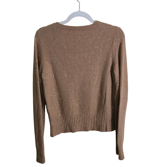 J.Crew Gemstone Super Soft Yarn Crewneck Sweater Heather Acorn Alpaca Size M - Picture 3 of 6
